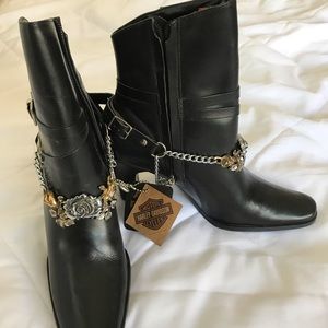 Harley Davidson black leather boots